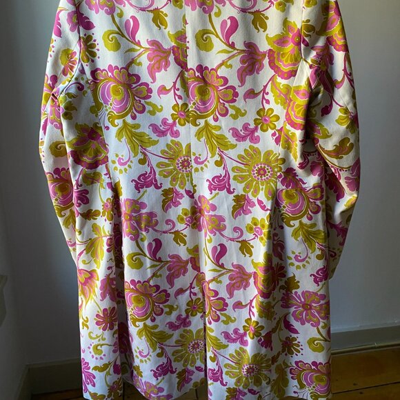 Boden Pea Coat Floral Pattern - Picture 4 of 8